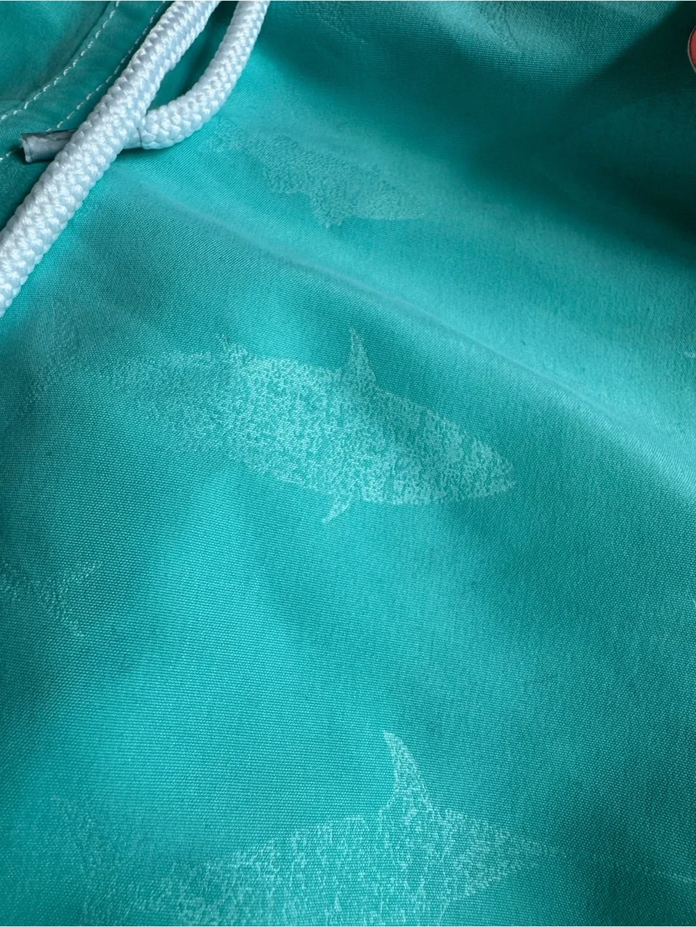 Island Inspired Turquoise Swim Shorts with Drawstring Boy’s Size 6